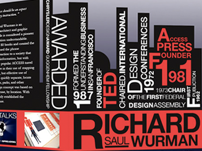 Promo for Richard Saul Wurman (TED) print typography