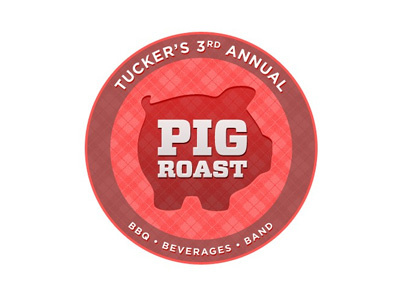 Pig Roast bbq checkered gotham pig pig roast red vistesse