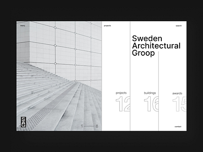 Architecture company concept architecture design minimalism ui ux web design