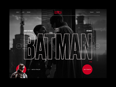 Batman promo page concept batman design promopage batman ui ux web design wedsite