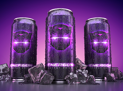 Energon Energy Drink branding design logo