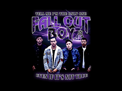 Fall Out Boy - BOOTLEG LIGHTNING band merch bootleg design fall out boy merch merch design merchandise design merchandising pop punk tour merch