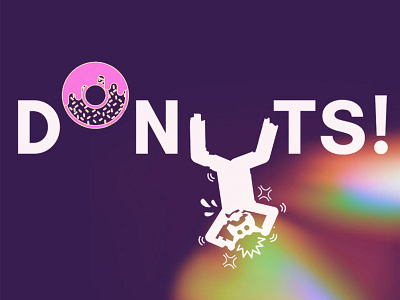 I go NUTS for DONUTS! branding crazy donut donuts food logo logos typography