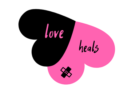 Love heals! This is very true. branding connected cure heal hearts humans logo logos love valentines