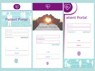 Patient Portal Login Concepts adobexd concepts design app designing desing ideas ios logo patients prototype providers tools typogaphy ux ux design wireframes