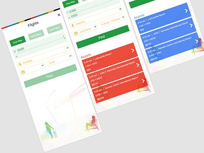 UI Challenge of the day - Flights app redesign branding color design flights icon idea illustration prototype sketch typography ui uidaily ux vector wireframe