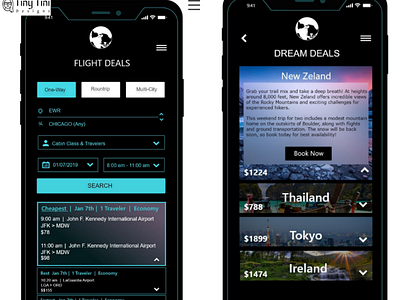 UI Daily Challenge - Flight Deals android app brand ios logos portfolio travel trips ui uichallenge uidaily ux