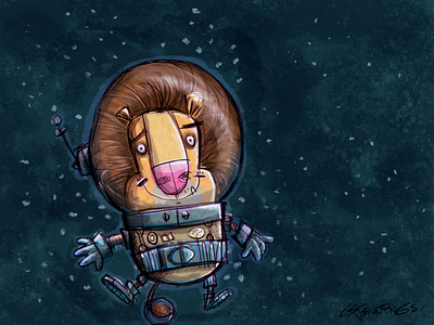 Space Lion The Lion In Space By C S Jennings On Dribbble