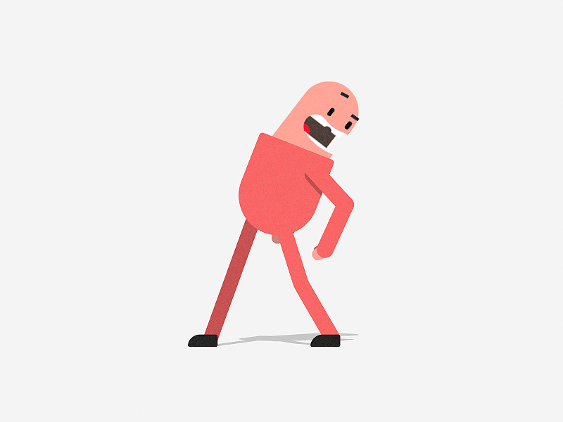 Walk 2d after effects animation character flat motion design motion graphics run walk