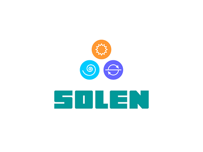 SOLEN branding flat geometric graphic design green energy ground icon identity lettering lettermark logo logotype mark renewable energy shape sign simple sun symbol wind