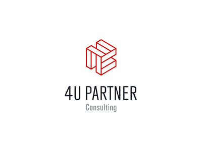 4U Partner brand design branding composite compound consulting corporate identity cube design emblem geometric graphic design identity illustration logo logotype mark solar sun symbol visual identity