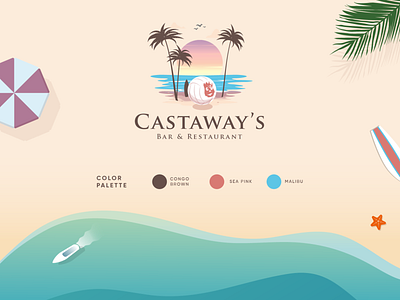 Castaway Logo Design branding design graphic design icon illustration logo vector