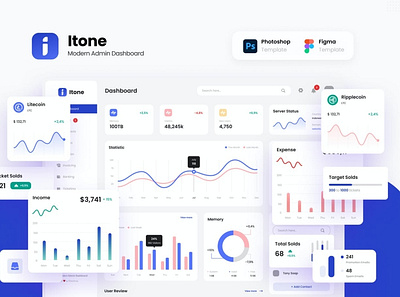 Itone - Modern and Dynamic Admin Dashboard 3d 3d illustration 3d illustrations design illustration ui ui kit ui ux user interface ux ux design vector web design website