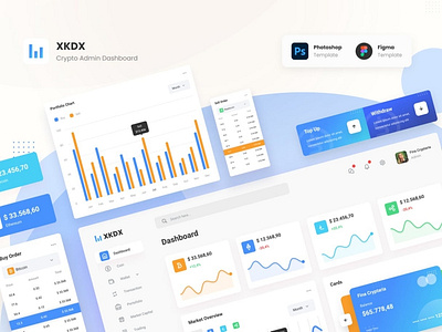 XKDX - Clean Crypto Admin Dashboard Template