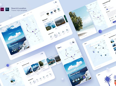 Traco - Search Location Travel UI Template app banner creative interface landing page mobile modern page ui ui design ui ux uidesign uiux user interface user interface design user interface designer user interface ui ux ux design uxdesign