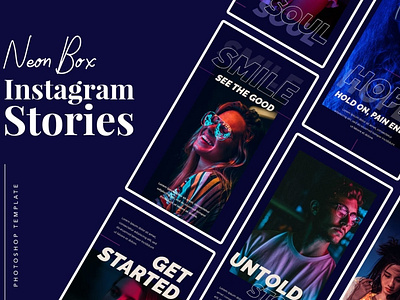 Neon Box Instagram Stories Template