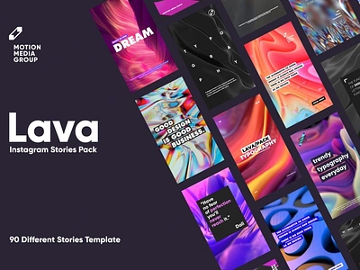 Lava Instagram Stories Pack aesthetic aesthetic tones aestheticism aesthetics blog blogger branading design holographic holographic foil instagram banner instagram post instagram story template modern post posts social media pack social media template stories story