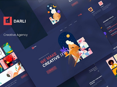 Darli - Creative Agency PSD Template agency agency branding agency landing page agency website agent app ui ui design ui ux uidesign uiux user interface user interface design user interface designer user interface ui ux ux design ux ui uxdesign uxui