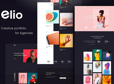 Elio Creative Agency PSD Template agency agency branding agency landing page agency logo agency website portfolio portfolio design portfolio page portfolio site portfolio website ui ui design ui ux uidesign uiux user interface user interface design user interface designer user interface ui ux