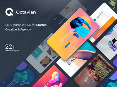 Octavian - Multipurpose Creative PSD Template 3d 3d illustration 3d illustrations design illustration ui ui kit ui ux user interface ux ux design vector web design website