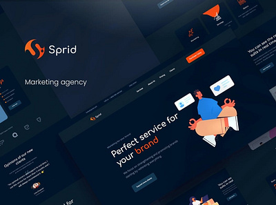 Sprid - Marketing PSD Template 3d 3d illustration 3d illustrations design illustration ui ui kit ui ux user interface ux ux design vector web design website