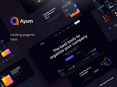 Ayum Landing Page SaaS PSD Template 3d 3d illustration 3d illustrations design illustration ui ui kit ui ux user interface ux ux design vector web design website