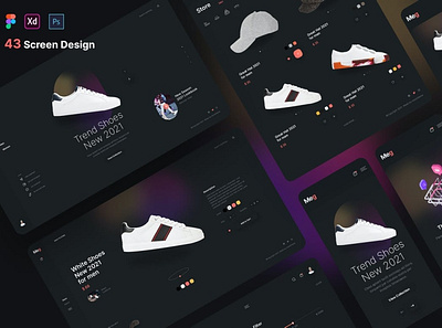 Fashion Accessories Store Template (Dark version) 3d 3d illustration app bar blur blur gradient card chart clean dashboard gradient illustration minimal mobil progress simple ui ui design ux ux design