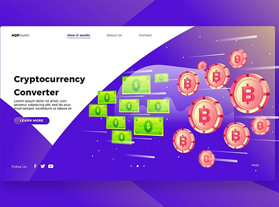 Converter - Banner & Landing Page app banner banners business concept development icon illustration isometric isometric design landing landing page page process strategy technology web app web banner website website banner