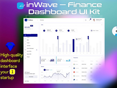 inWave — Finance dashboard UI Kit