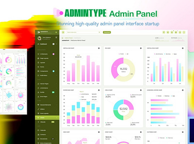 ADMINTYPE Admin panel 01_charts 3d 3d illustration app bar blur blur gradient card chart clean dashboard gradient illustration minimal mobil progress simple ui ui design ux ux design