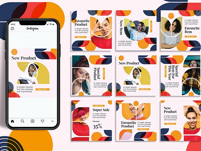 Geometric Instagram Posts & Stories