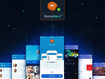 Bonny Hero Mobile UI KIT App 3d admin animation app branding dashboard design graphic design illustration interface logo motion graphics panel ui ui design ux ux design vector website