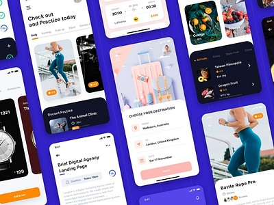 Lithium - Multipurpose Card-based UI Kit 3d animation app branding design development graphic design illustration logo motion graphics multipurpose ui ui design ui kit ux ux design vector web design web development website