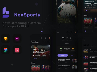 NoxSporty - Sport Magazine Apss Ui Kit