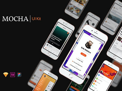 Mocha Mobile UI Kit 3d animation app apps branding concept design development graphic design illustration logo motion graphics ui ui design ux ux design vector web design web development website