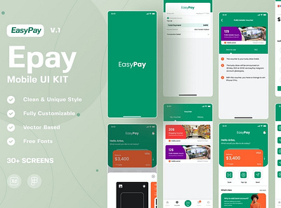 Easypay - Epay Mobile UI Kit 3d animation app apps branding design easy graphic design illustration logo motion graphics pay payment payment app ui ui design user interface ux ux design vector