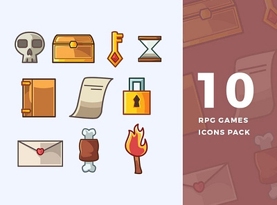 10 RPG Games Icons Pack 3d 3d icon 3d icon design 3d icons 3d icons design branding design game game icon game icons icon icon design icon illustration icons icons design illustration logo rpg rpg game vector