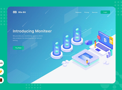 Finance Monitoring - Website Header - Illustration 3d animation app banner banners branding design development graphic design illustration logo motion graphics ui ui design ux ux design vector web design web development website