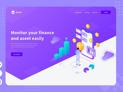 Money Management - Website Header Illsutration