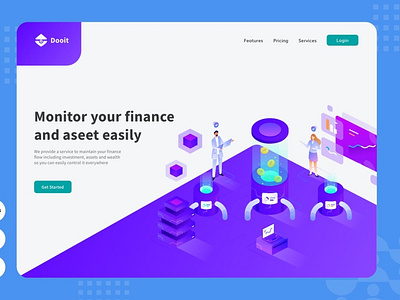 Financial Analysis - Website Header Illustration