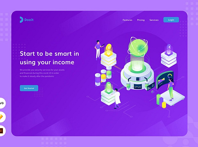 Wise Spending - Website Header - Illustration 3d animation app branding concept design graphic design header illustration landing page landing pages logo motion graphics page pages ui ui design ux ux design vector