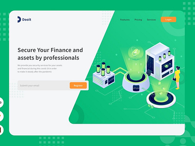 Professional Secure - Website Header Illustration