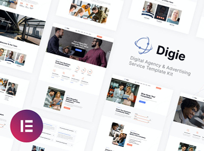 Digie | Digital Agency & Advertising Service Elementor Template advertising agency app business digie digital elementor elementor kit elementor theme presentation template theme themes ui ux ux design wordpress wordpress template wordpress theme wordpress themes