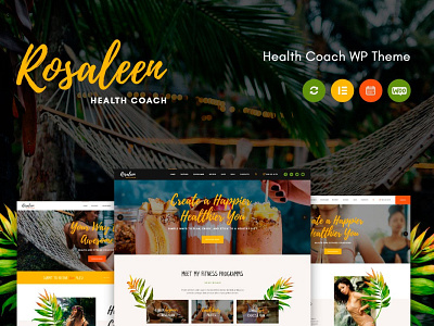 Rosaleen - Health Coach Wordpress Theme app design development health healthy template theme themes ui ui design ux ux design web design web development website wordpress wordpress template wordpress templates wordpress theme wordpress themes