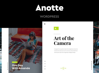 Anotte - Horizontal Photography WordPress Theme blog blogger clean creative development fashion minimal minimalist modern photographer photography portfolio responsive stylish ui design unique ux design web design web development website