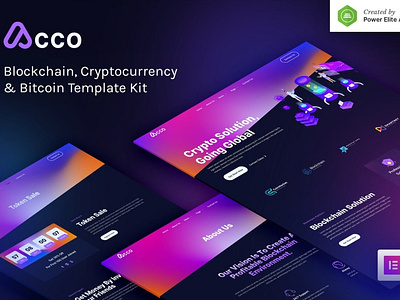 Acco – Blockchain Cryptocurrency & Bitcoin Elementor Template Ki