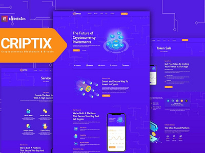 Criptix - Cryptocurrency Blockchain & Bitcoin Elementor Template