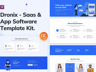 Dronix - SaaS & Startup Elementor Template Kit