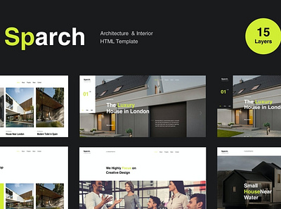 Sparch - Architecture & Interior HTML Template agency app blog blogger design html html design html template page template templates ui ui design ux ux design web web design web development webpage website