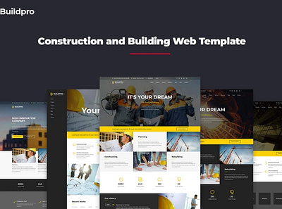 BuildPro - Construction and Building Web Template app architecture building business company constrctor construction contractor corporate house industry interior parallax plumber responsive slider ui ux ux design website